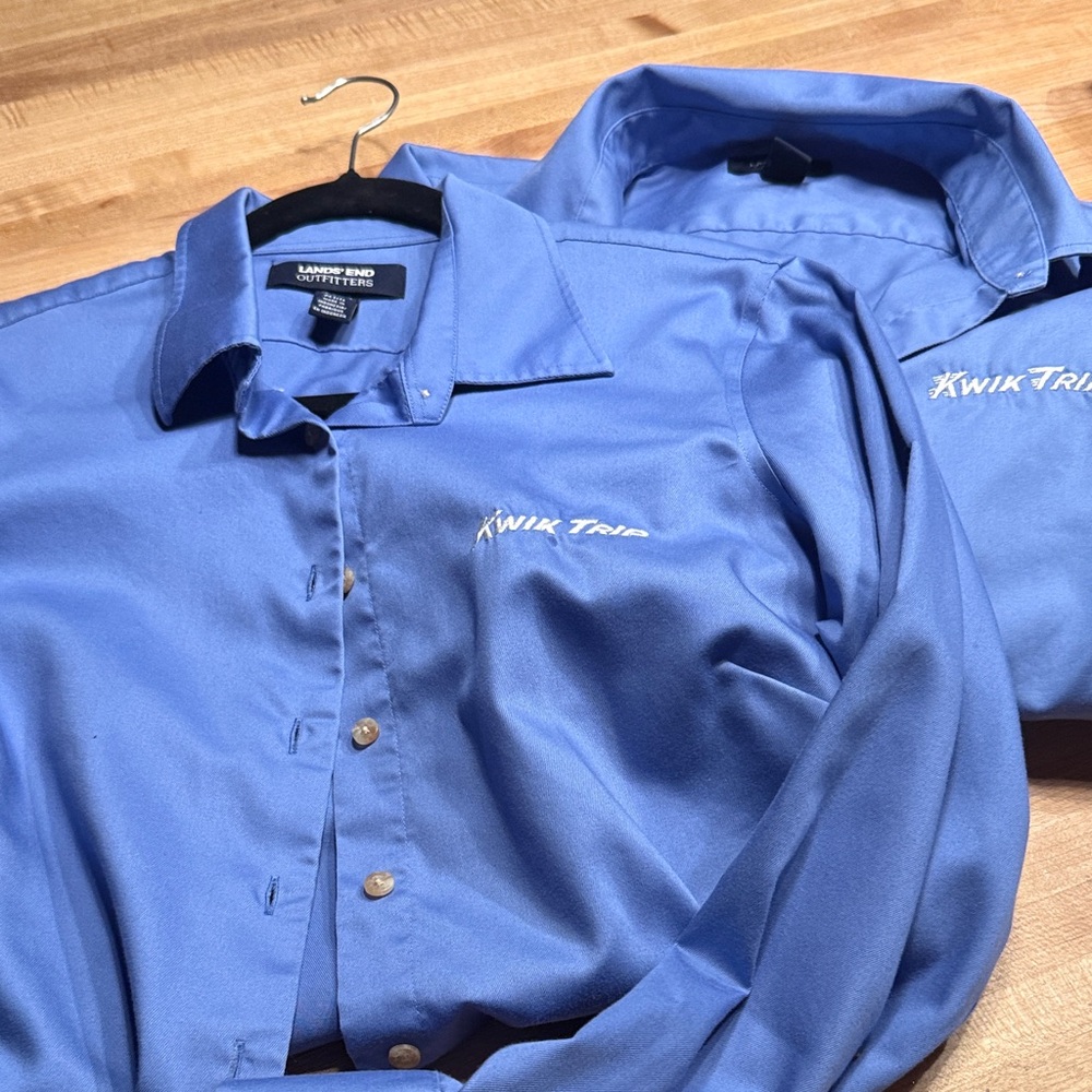 women’s twill shirts 1 short sleeve, 1 quarter sleeve, 1 long sleeve.